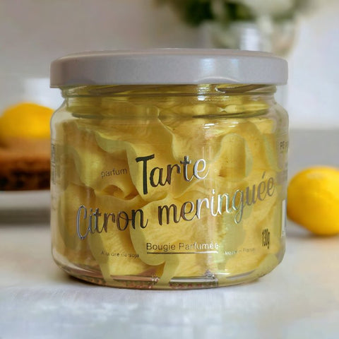 Bougie tarte au citron meringuée