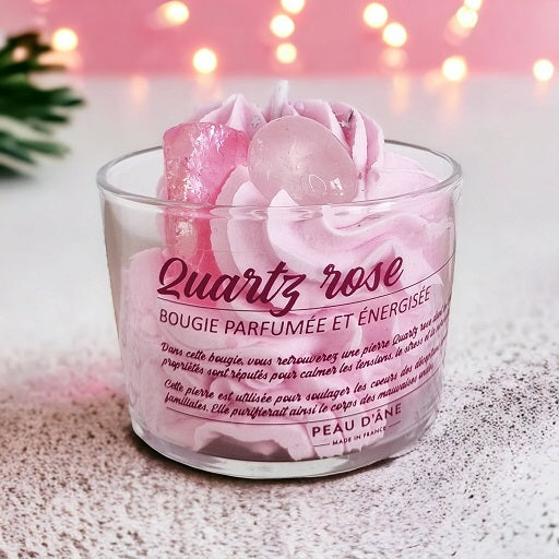 Bougie Pivoine quartz rose – L'amour