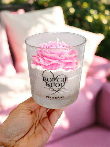 Bougie bijou pivoine