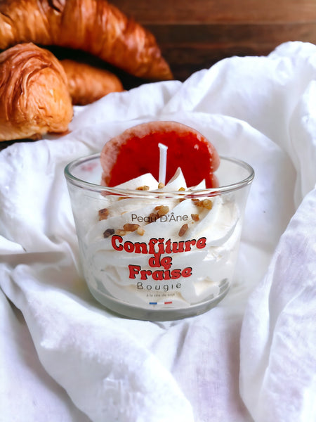 Bougie confiture de fraises