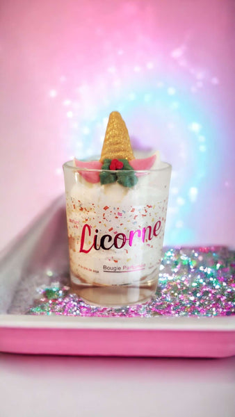 Bougie mini licorne