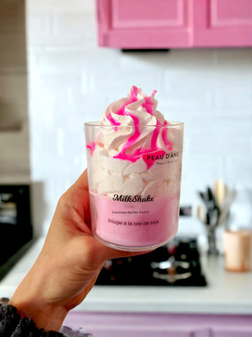 Bougie milk shake framboise myrtille