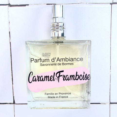 Parfum d’ambiance caramel framboise