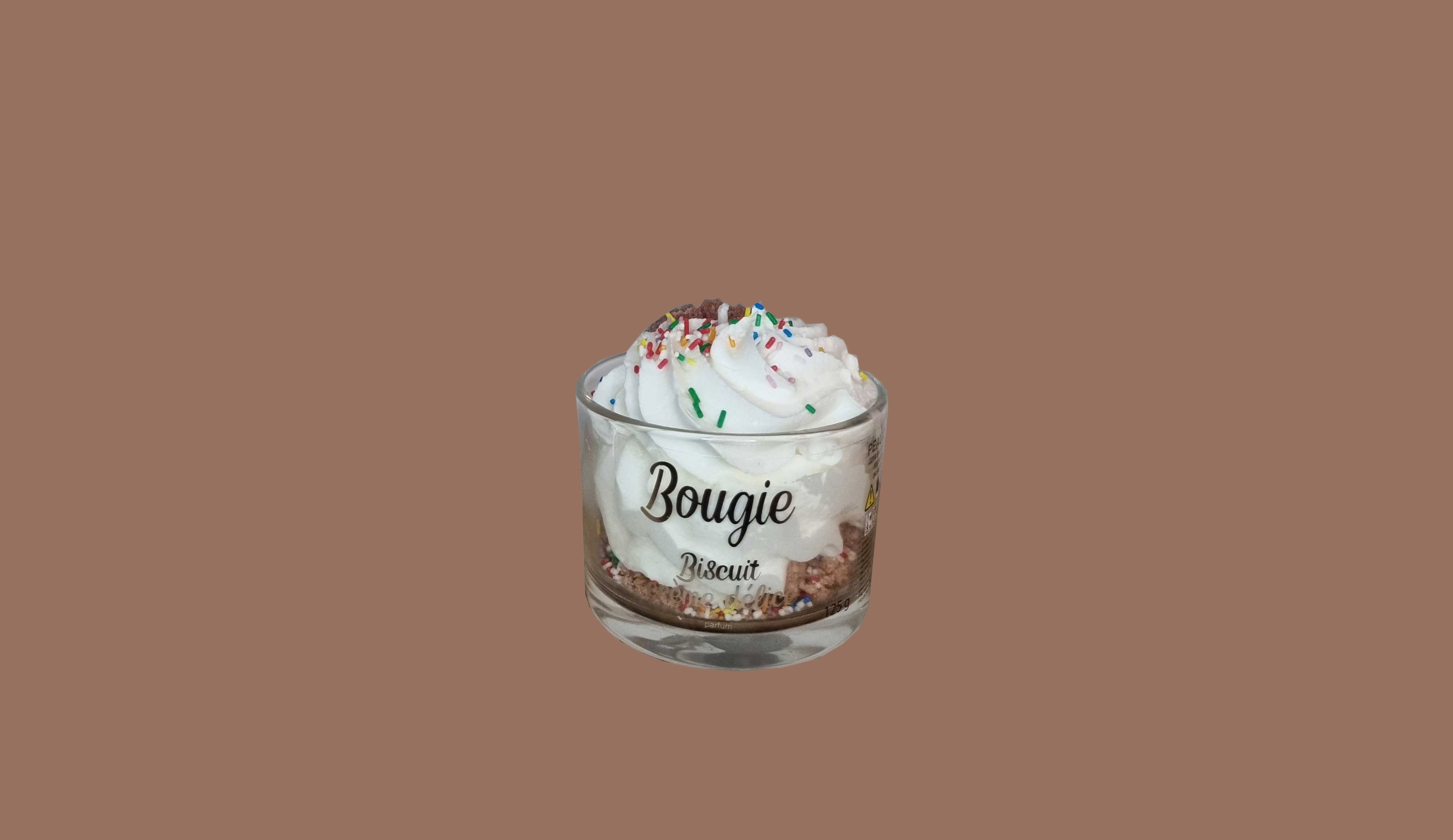 Bougie biscuit crème délice